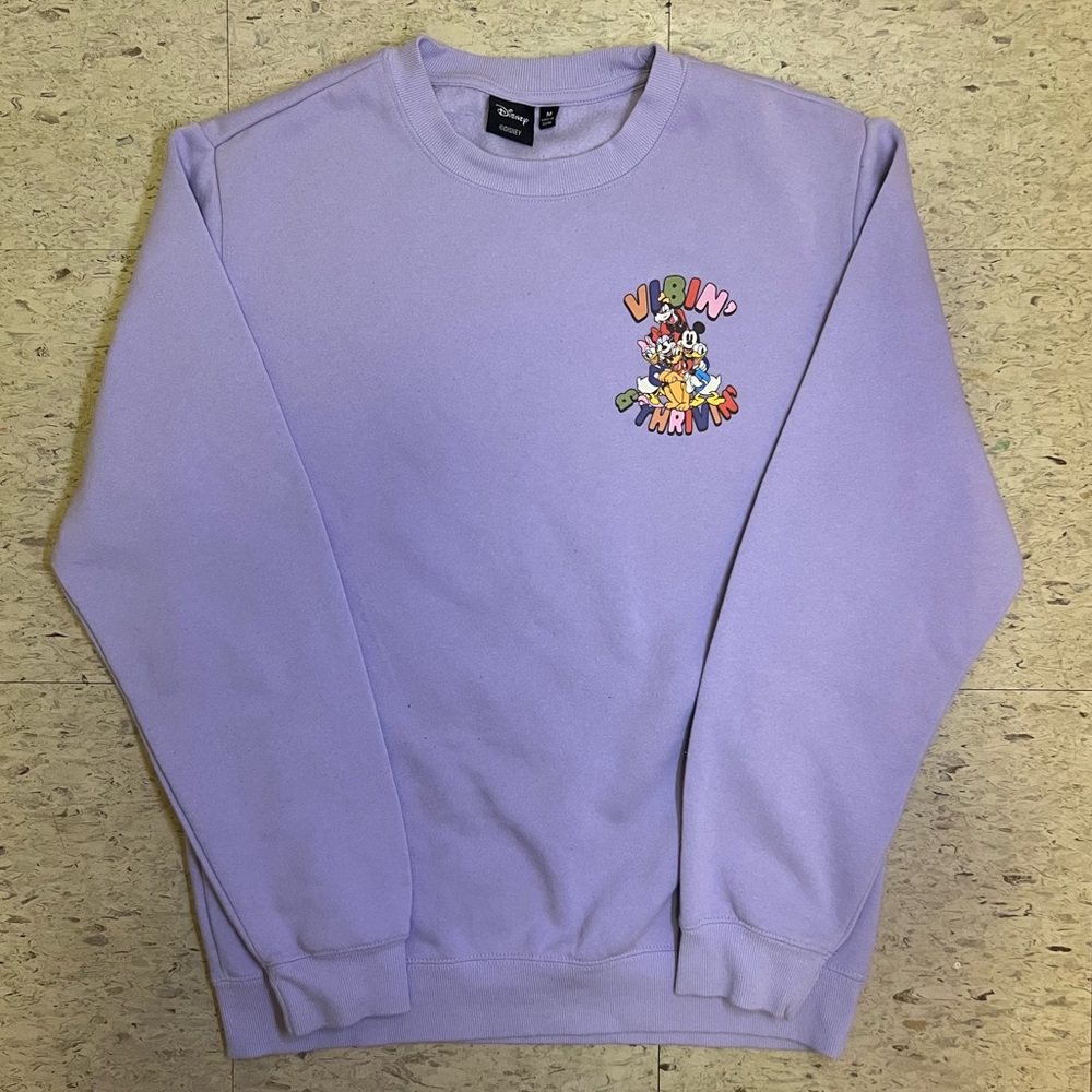 Disney World Sweatshirt Minnie "Vibin & Thrivin"  Long Sleeve Pullover Medium